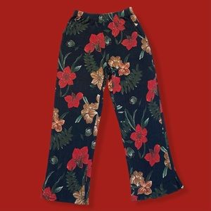 Chico’s Travelers Wide Leg Floral Pants